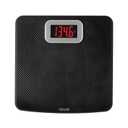 Taylor Digital Bathroom Scale, Body Weight Scale 400 LB Capacity, Carbon Fiber Anti-Slip Mat, 11.8 x 11.8 Inch Platform, Black
