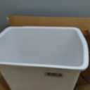 Rubbermaid Small Kitchen Bathroom Trash Can, 9 Gallons, White, Waste Basket for Under Counter/Kitchen/Office/Bedroom/Bathroom