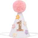 Daisy Groovy One 1st Birthday Hat - Groovy One First Birthday Decorations, Floral 1st Birthday Crown, Daisy 1st Birthday Decor, Spring 1st Birthday Hat