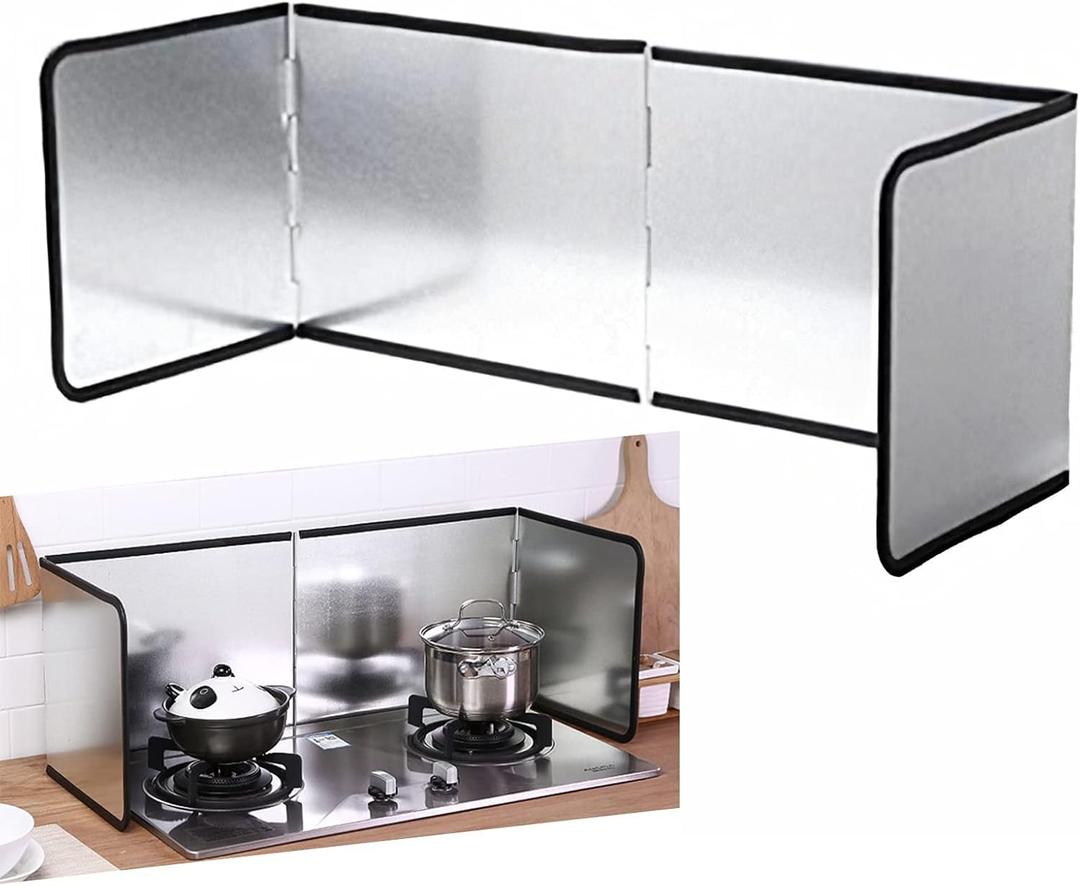 Foldable Stove Splatter Guard Grease Shield Nonstick Oil Stove Splash Guard Cooking Splatter Screen Kitchen Backsplash Protector For Stove Top Wall Gas Range Frying Pan Camping (Height 30cm)