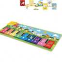 FOKI Floor Piano Mat for Toddlers, Sensory Educational Dancing Musical Keyboard Carpet Toy, Animal Sounds Touch Playmat Blanket, for 1 to 5 Years Old Boy and Girl