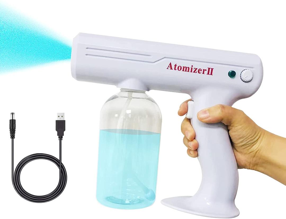 Nano Blue Light Atomizer Sprayer Electric Barber Spray Bottle Gun,Steam Wireless Rechargeable Handheld Fogger Machine for Home,Garden,Car,Office 27 OZ