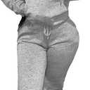 Alunzoem Sweatsuits for Women Set 2 Piece Jogging Outfits Long Sleeve Hoodie Sweatshirt Sweatpants Tracksuit (X-Large, Grey)