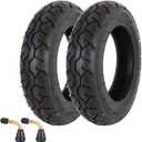 3.50-10 Scooter Tire, 3.50-10 Tubeless Tire for Scooters and Mopeds with 10 Inches Rims; 8PR 56 J; Angled Valve Stem - 2 Pack, Road Tread