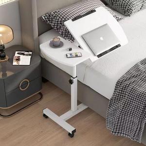 Adjustable End Table Overbed Bedside Table with Wheels, Standing Medical Desk Laptop Computer Cart for Hospital and Home Use,White Adjustable End Table Overbed Bedside Table with Wheels, Standing Medical Desk Laptop Computer Cart for Hospital and Home Use,White