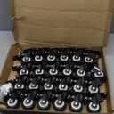 2 Inch Caster Wheels Set of 24 Heavy Duty Casters,with Brake,No Noise Locking Polyurethane (PU) Wheels, for Furniture and Workbench Load 800lbs