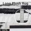Checkered Rug 4x6 for Living Room, Black and White Modern Shag Rug Super Soft Washable Fluffy Rugs Indoor Office Fuzzy Carpet for Bedroom Home Dorm Aesthetic Decor