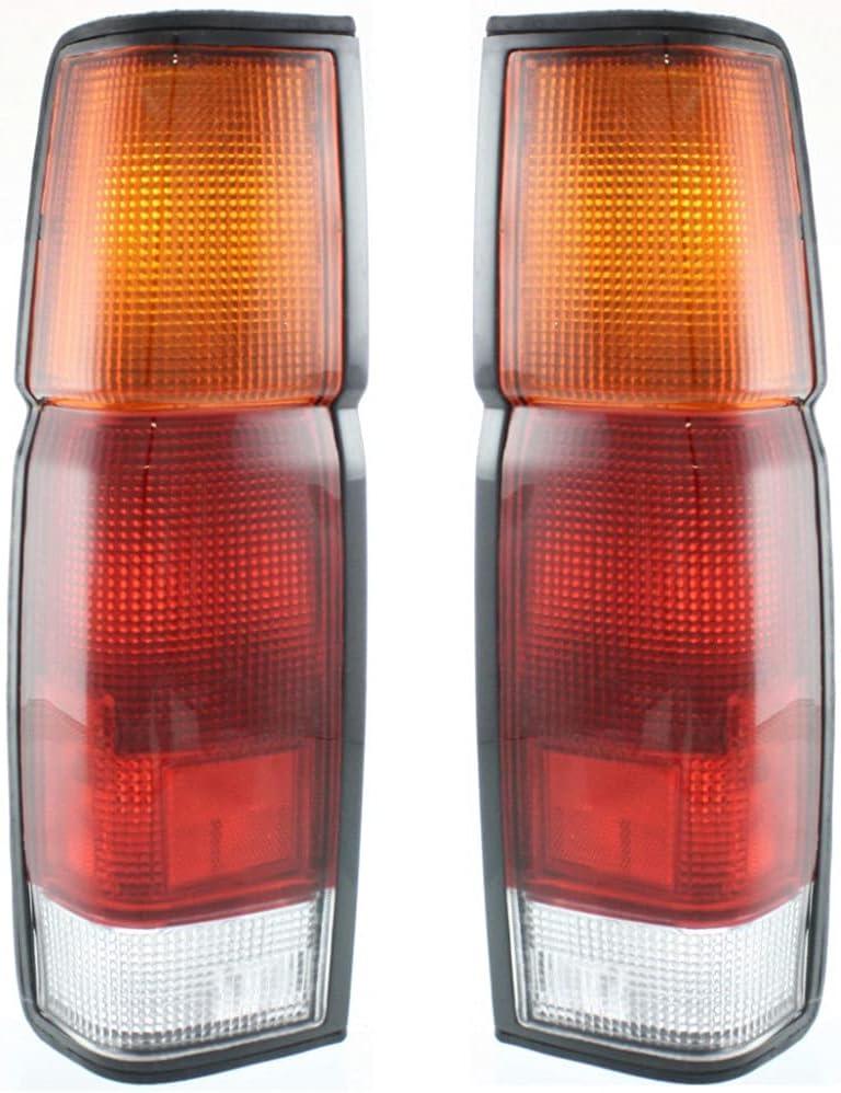For Nissan D21 1990 91 92 93 1994 E/SE/XE Pickup Tail Light Driver and Passenger Side, Pair | For NI2808102, NI2809102 | 26526-01G00, 26521-01G00