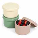 Haakaa Mini Round Silicone Baby Food Containers with Lids, BPA-Free Leakproof Stackable Snack Cups, Microwave & Dishwasher Safe, 3-Pack, 5oz