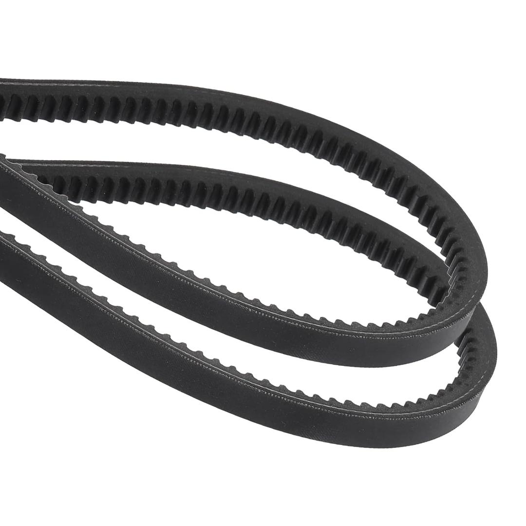 uxcell 2Pcs AX23 EPDM V-Belt, Raw Edge Cogged Industrial Rubber V Belt 1/2" Width x 25" Outer Circumference