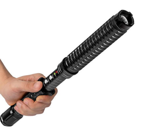 MALTERZER Rechargeable Self-Defense Flashlight Perfect For Pet Walking, Black