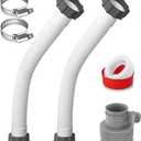 2Pcs 1.5 Diameter Pool Hose with 2 Type B Hose Adapters, 20inch Pool Pump Replacement Hose for Above Ground Pools, Flexible Water Pool Hose Set for Filter Pump and Saltwater Systems