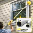 25 Foot High Ceiling Duster Kits with 4.5-18ft Heavy Duty Extension Pole, High Reach Duster for Cleaning,Microfiber Feather Duster,Cobweb Duster,Ceiling Fan Duster,Window Squeegee & Cleaner