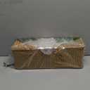 Seagrass Tank Basket with Lid Woven Toilet Roll Storage Basket with Sections Rectangular for Organize Snack Toys Tampon (Large Compartment 16.5inch L x 5.5inch W x 5.5inch H) Natural