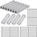 Grill Grates Flavorizer Bars Parts for Weber Genesis II E-410, S-410, Genesis II LX E-440, S-440, Weber 66089, 66097, 66041, 66033, 66796, Stainless Steel Grids Flavor Bars Heat Deflectors