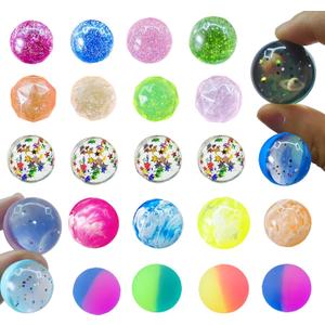24Pcs Bouncy Balls for Kids,32mm Bouncing Balls Bulk,Goodie Bags Stuffers,Treasure Box Toys for Classroom Birthday Party Favors for Kids 3-5 4-8 8-12