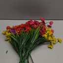 Ouddy Decor 12 Bundles Artificial Flowers for Outdoors Fake Silk Flowers UV Resistant Faux Plastic Plants for Indoor Outdoor Vase Box Garden Porch Window Box Home Spring Summer Decor, Multicolor