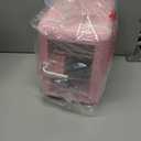 Iceblue Skincare Fridge with Viewing Window, 4L/6Can Makeup Mini Fridge for Bedroom, 110V AC/ 12V DC Refrigerator Cooler & Warmer for Car, Office & Dorm, Small Fridge for Cosmetics, Skin Care-Pink