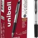 uniball 207 Impact Retractable Gel Pens, Bold Point (1.0mm), Black, 12 Pack