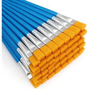 40 Piece Flat Paint Brushes,1 Inch Craft Paint Brushes, Large Acrylic Paint Brush for Watercolor, Oil Painting, Acrylic,Big Paint Brush for Oil Paint and Body Painting Crafts, Rock Painting