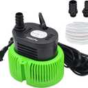 Pool Cover Pump above Ground - Submersible Water Sump Pump Swimming Water Removal Pumps, with Drainage Hose & 25 Feet Extra Long Power Cord, 850 GPH inGround, 3 Adapters (Green)