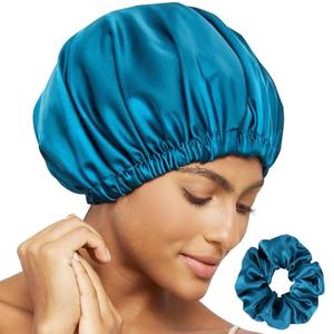 Satin Bonnet Silk Bonnet for Sleeping Women Double Layer Hair Bonnet Wrap Sleep Cap Gifts for Women Curly Hair