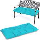 59 inch Indoor/Outdoor Bench Cushion, Swing Cushion,2/3 seat Thick Outdoor Garden Bench Seat Cushion Backrest Waterproof Bench Pad (59 X 19.6 in,Turquoise)