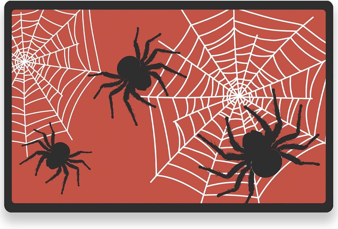 WRAPAHOLIC 50 Sheets Halloween Paper Place Mats - 11 x 17 Inch Disposable Placemat Spider and Spider Web Decorative Paper Table Mats for Dinner Table Setting Halloween Party Supplies