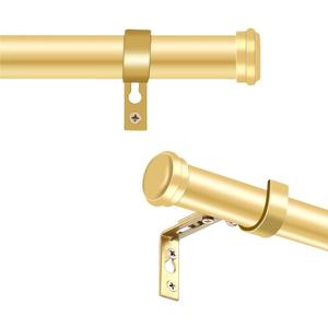 "Gold Wrap Around Industrial Curtain Rod, 72-144 Inches Adjustable, 1-Inch Diameter, Indoor and Outdoor Use"