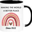 104th Birthday Mug, 1922 Vintage 104th Birthday Gifts for Women, Men, Her, Him, Mom, Dad, Wife, Husband, Aunt, Uncle, Sister, Brother, Friends, 104 Year Old Birthday Gifts Presents Cup Decorations