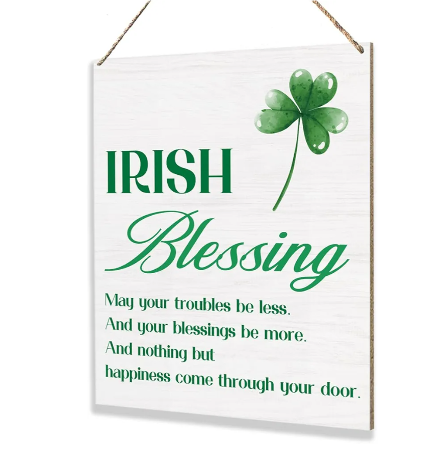 Irish Blessing St Patricks Day Decor St Patricks Day Wall Decorations St Patrick's Days Decorations for Home Office 8 x 10 Inches Pack of 5