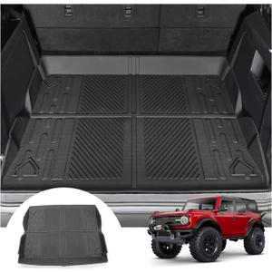 Mabett Cargo Liner Non-Slip Mat for Ford Bronco Accessories, All-Weather Protection Trunk Mat Fit Bronco 2021 2022 2023 2024 4-Door Black
