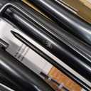 10Ft String Light Poles 4 Pack, Light Poles for Outside Lights, Outdoor with Fence Brackets Hanging Lights, Metal Stand Deck Patio Backyard