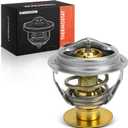A-Premium Engine Coolant Thermostat Compatible with Ford Explorer, Escape, Edge, Mustang, Taurus, Flex & Mazda 6, CX-9, Tribute & Lincoln MKZ, MKX, MKS, MKT, Continental, Aviator & Mercury Cougar