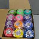 48 Rolls Self Adhesive Bandage Wrap, Vet Wrap 2 Inch for Horses Dogs Wounds Care, Self Sticking Elastic Bandage Wrap Tape for Wrist, Ankle, Sports, Tatto (Mixed)