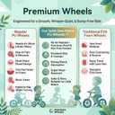 ROCKBROS Kids Balance Bike No Pedal Toddler Toy for 2-5 Years Old, 12" Anti-Slip & Auto-Glow Wheels, Lightweight 7 lbs, Adjustable Seat (13.3-15.7"), Safe 360 Steering for Boys & Girls