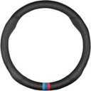 Compatible For BMW Car Steering Wheel Cover X1 X3 X5 X6 G20 G30 E39 E46 E87 E90 E92 F10 F15 F30 Carbon Fiber Suede Leather Accessories(Style 6)