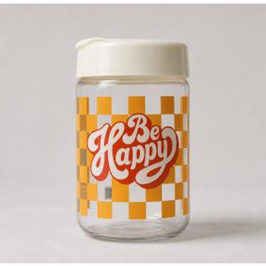 Plastic Sipper & Straw "Be Happy" Edition