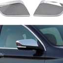 AUCERAMIC Chrome Side Mirror Cover Caps Fit for 2014-2020 Chevy Impala Exterior Overlay Shells Trims 2PCS (Stick-On Overlay)