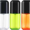 2 x Travel Spray Bottle 3 Pack 2.7oz/80ml Portable Plastic Small Spray Bottles Refillable Mini Spray Bottle Empty Fine Mist Spray Bottles for Makeup Removers, Perfume, Essential Oils Toners Rose Waters