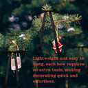 Satin Ribbon Bows Christmas Tree Twist Tie Bows Xmas Ornaments 50 Pcs Black Ribbon Bows Christmas Bows Twist Tie Bow Christma Tree Garland Wreath Gift Wrapping Indoor Xmas Decor