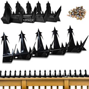 Metal Anti Climb Spikes for Fences and Walls. Effectively Avoided Invaders Climbing Attempts. (Size188 inches) (Extra Large)