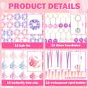 96 Pcs Kpop Party Favors, Friendship Popular Singer Party Gift with Sunglasses Bracelets Hair Ties Lanyard Card Holder Disco Keychain Kpop Goodie Bags for Women Girls Fans 80s Y2k Kpop Birthday Decor