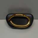 Acrylic Clutch Purse for Women Evening Handbag Formal Crossbody Elegant Chain Shoulder Party Oval Accent Vintage Handle (Black)