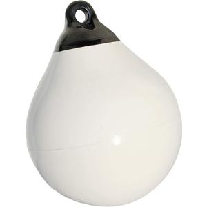 Taylor Made Tuff End Buoy, White (18") Flexible, Strong, Marine-Grade Vinyl Buoy for 25-40 Foot Boats Easy-to-use, Trivalve Inflates with Standard Ball Pump 2020108082