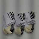 Yufree Pair of 3 Mens Grip Soccer Socks Non Slip Grippy Women Socks for Football Basketball Sports
