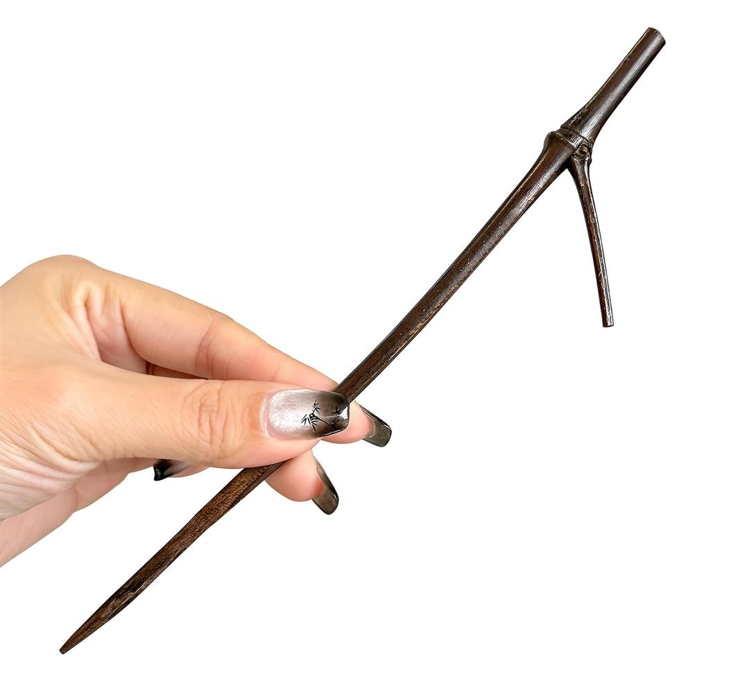 2 x Chinese Hair Sticks for Women, Handmade Natural Bambooo Hairpins, Chinese/Japanese Retro Hair Chopsticks for Women