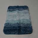 OLANLY Bathroom Rugs Mat 24x16, Extra Soft Absorbent Microfiber Bath Rugs, Rubber Backing, Quick Dry, Washable Bath Mats for Bathroom Floor, Tub and Shower, Home Decor Accessories, Peacock Blue