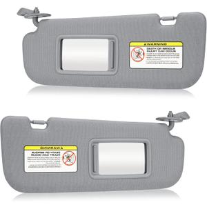 2Pcs Driver & Passenger Side Sun Visor Without Light Fit for Hyundai Elantra 2011 2012 2013 2014 2015, Replace for 852103X000TX, 852203X000TX Gray (Left & Right)