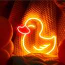 Bonuci Duck Lamp Neon Sign Bathroom Decor Cute Night Light Duck Lovers Gifts LED Light up USB Operated Hanging Wall Art Decorations for Bedroom Party Decorations Christmas Birthday Gift